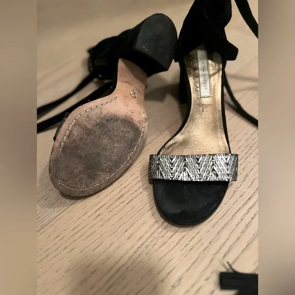 Cynthia Vincent Lace Up Sandals with Suede Tassels - Picture 6 of 6